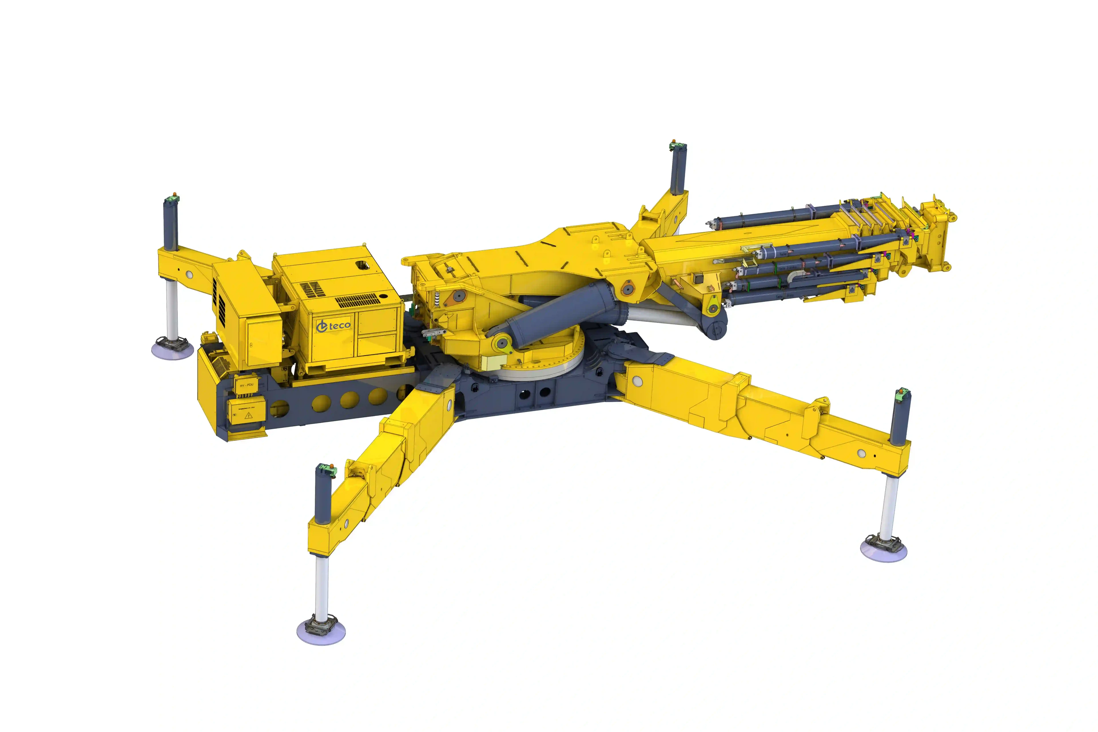 HS850 Heavy-Duty Crane with Outriggers Extended
